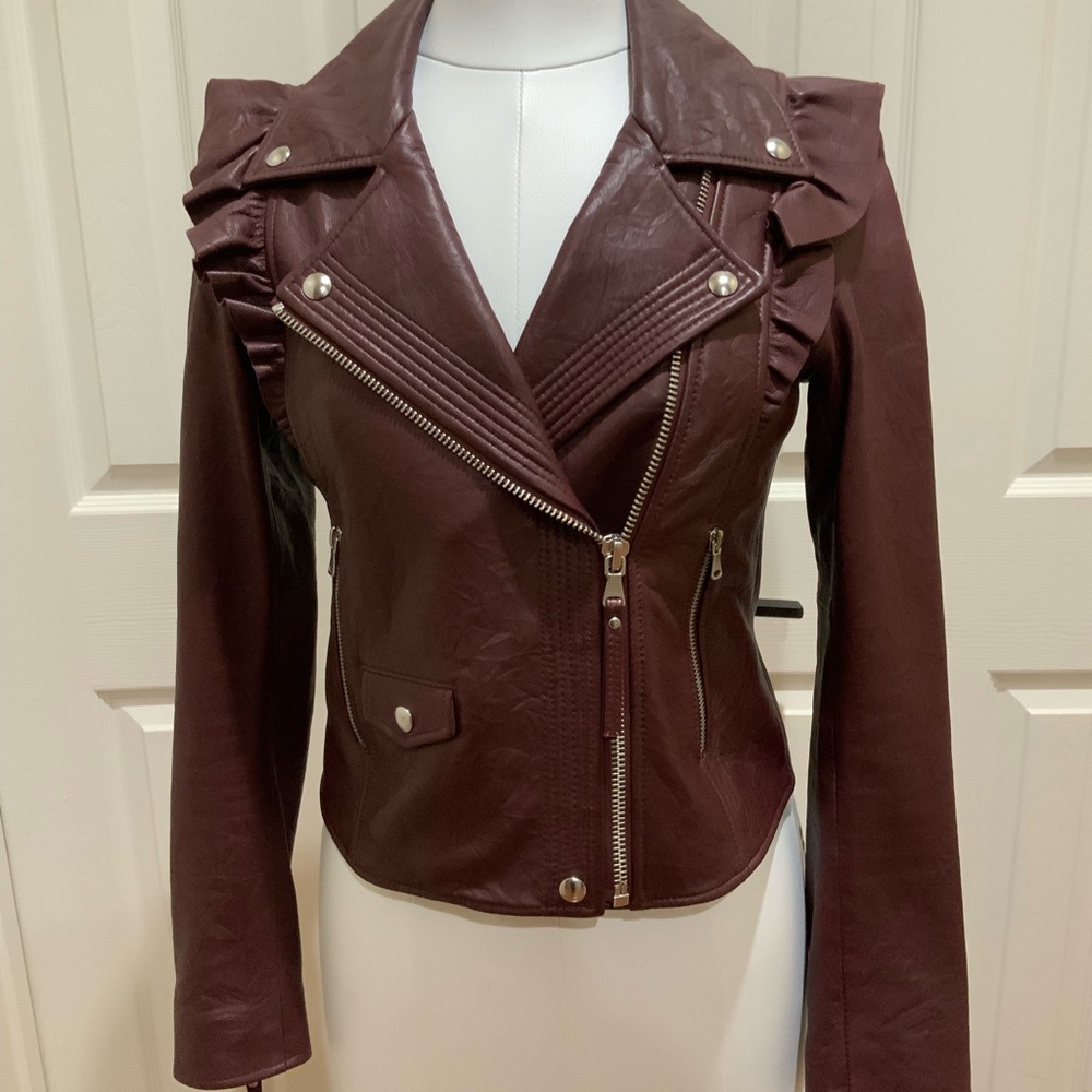 Women's PAIGE Merlot Leather Jacket